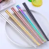 304 Stainless Steel Chopsticks Square Chopstick bestick hemhotell enkel stil porslin 23 * 7cm