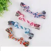 Pets dog Cotton Chews Knot Toys colorful Durable Braided Bone Rope High Quality Supplies 18CM Funny dogs cat Toy WLL50