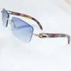 70% Off Online Store Wooden Sunglasses Men Rhinestone Rimless Carter Square Color Craved Wood Sun Glasses Diamond Shades Iced Out 2509