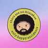 Pins, broscher Bob Ross Lapel Pin Inga misstag Endast glada olyckor Inspirerande citat Brosch Träd Badge Gulligt konstnärmålare Tillbehör