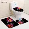 Zeege 3 pcs Bathroom Mat Sets Non Slip Assoalho Tapetes de Banheiro Tapete Toalete e Tapetes de Banho Absorvente Casa de Chuveiro Tapete Foot Tapete 211130