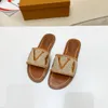 Lock It Sandals Женские летние Леди Пляжные тапочки кожаные плоские слайды