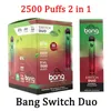 Bang XXL Switch Duo Disposable Vapes Pen Device Pod E Cigarette Kit 2500 Puffs 7ml 1100mAh 6% Oil Pods Vs flum floats