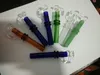 New Style Cool Portable Colorful Handmade Pyrex Thick Glass Concentrate Taster One Hitter Oil Rigs Filter Smoking Tube Mouthpiece Holder DHL