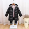 Down Coat Girls Baby's Kids Jacket 2021 Varm plus Tjockad Vinter Höst Bomull Ytterkläder Hooded Barnkläder