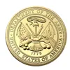 20pcs non magnétique 1775 USA Challenge Military Craft Army 1st Infantry Division Great Duty Soldier Honor Gold Plated Value Coin Co7905201