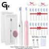 GeZhou S802 Sonic Electric Toothbrush USB Rechargeable adult Waterproof Ultrasonic automatic 5 Mode toothbrush for children 220224