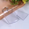 Clear Acrylic Plastic Blank Keyrings Insert Passport Photo Frame Keychain Picture Frame Keyrings Party Gift LLE11676