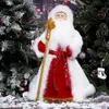 Vakantie decoraties poppen cadeau voor kinderen kinderen speelgoed zingen en dance schattige staande Santa Claus pop kerstfigurines kerstballen 211019