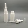 100 sztuk / partia 30ml / 1oz HDPE Pusty Refillable White Plastic Medical Nasal Spray Butelki Pojemnik