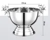 304 Rostfritt stålhjorthuvudörat Kylare Guld Silver Champagne Ice Bucket Champagne Ice Bowl263T