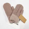 Mitaines de ski d'hiver pour femmes, gants de sport épais, couleur unie, chaud et doux, DHL