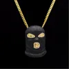 Out schwarz Der maskierte Held Halskette Sternschmuck Männer Hip Hop Dance Charm Cube Kette Hiphop Goldene Silberkette