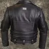 Designer mens pu couro protetor de motocicleta casaco muiti bolsos legal elegante para homens ac889