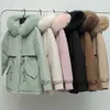 Damen Solide Samt Liner Verdicken Mit Kapuze Parka Frauen Schlank Große Pelz Kragen Oberbekleidung Herbst Winter Jacke Mantel Parkas Weibliche 211018