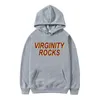 Męskie bluzy bluzy 2021 Harajuku Virginity Rocks Hoodie Streetwear Mężczyźni / Kobiety Jesień Casual Pulowers Topy Sudadera