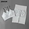 Svokor Shorts Yoga Set Naadloze 2 stks Vrouwen Sport Suit Workout Gym Kleding Sexy Sportkleding Running Fitness Tracksuit 210802