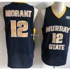 Nikivip Murray State Racers College Ja Morant #12 White Yellow Navy Blue Basketball Jersey Men Stitched Jerseys
