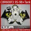 Kit de corpo para Honda Bodywork CBR600F3 600cc 600fs Graffiti Amarelo 64NO.201 CBR 600 600F3 95-98 CBR600 F3 FS CC 97 98 95 96 CBR600FS CBR600-F3 1997 1998 1995 1996 Fairing + Tank