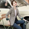 Boliyae moda negócios business terno terno senhoras manga longa primavera e outono casual blazer za temperamento jaqueta 211006