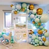 169st macaron ballonger krans kit födelsedagsfest dekor barn ros guld konfetti ballon båge bröllop födelsedag baby shower balong 210719