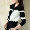 Sweaters Women's Plus Size Knit Autumn Fashion Knitted Woollen Zipper Splicing Warm Cardigan Jumper Jerseys Sweater Woman 211103