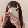 간단한 솔리드 컬러 달콤한 여성 거울 헤어핀 튤립 꽃 Duckbill 클립 소녀는 클립 헤드웨어 패션 헤어 액세서리