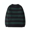 Men's Sweaters 2022 Autumn Vintage Knitted Sweater Women Harajuku Casual Cotton Pullover Tate Langdon Same Style Green Striped Tops