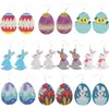 Desenhos animados Páscoa PU Brincos de Couro Charme Bunny Bunny Bunny Brinco para Mulher Menina Party Gift Jewelry