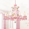 Lampes suspendues Lustre Floral Lustre Lumière 8 bras Rose Rose Fleur Luminaire E14 D66cm LED Décoration