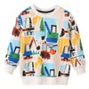 Springen Meter Jungen Mädchen Dinosaurier Sweatshirts Herbst Frühling Kinder Baumwolle Kleidung Verkauf Sport Kinder Mit Kapuze Shirts 211029