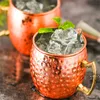 NewMoscow Mule Медь кружки ручной работы медные кружки для московского мула коктайные кружки, питьевые молоты медный латунь Home Seaway LLF12828