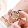 ساعة Wristwatches Fashion Fashion الإبداعية الإبلاغ الإبزيم سيداتي يشاهدان حركة الفولاذ المقاوم للصدأ اليابانية تتساقط جيلًا واحدًا