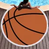منشفة الشاطئ كرة السلة البيسبول مطبوعة شاطئ حصيرة ستوكات الألياف جولة شال اليوغا ماتس الزخرفية نزهة السجاد 27 تصاميم BT1098