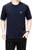 Camisas polo masculinas de verão e idosos t-shirt de mangas curtas de mangas de algodão Mens de algodão velho camisola solta tamanho grande pai camisa para homens