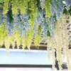 Glicine decorazione di nozze fiore artificiale glicine fiore di seta Lungo 110 CM Bianco Viola Rosso Verde CCE9102