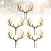 Other Festive & Party Supplies 5pcs Christmas Antlers Shape Cake Topper Exquisite Dessert Decoration Cupcake Toppers Fruit Picks For Festiva