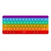 Push Blase Einfache Dimple Zappeln Spielzeug Anti Stress Regenbogen Tastatur Erwachsene Autismus Relief Sensorische Pad Spielzeug für Jungen Brinquedos
