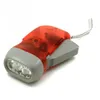 Protabel 3 LED Dynamo Vind upp ficklampa Torch Light Hand Tryck på Crank NR Camping Handtryck Laddning