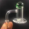 미국 학년 전체 용접 20mm od 경 사진 가장자리 Quartz Banger 90도 블렌더 쿼츠 Banger 손톱 유리 carb 모자 공 및 ​​terp 완두콩