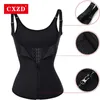 CXZD Plus Size S-4XL Body Shapers Vest Waist Trainer Slimming Vest Shapewear Weight Loss Waist Shaper Corset 210309