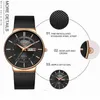 Lige Women Watches Luxury Marca Ultra-fina Semana de Calendário de Quartzo Relógio Senhoras Malha De Aço Inoxidável Presente Impermeável Reloj Muje + Box 210527