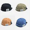 2021 New Fashion Men Docker Cap Skullcap Retro Sailor Cap Beanie Hats Men Women Warm Bucket Cap Brimless Hat Bonnet Dad Caps Y21111