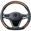 Convient pour Volkswagen CC Golf 8 ID3 4 6 Touareg Tangying Tiguan X Housse de volant en cuir cousue à la main