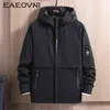 EAEOVNI, chaqueta con capucha para hombre, Otoño Invierno, sudadera informal con capucha, Color sólido, chaquetas para hombre, ropa de calle japonesa de manga larga, ropa para hombre 210818