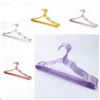 5pcs/lot Thickening Space Aluminum Alloy Hanger Household Seamless Slip-Resistant Metal Clothes Rack Wet Dry Dual-use Support