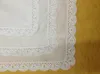 Masowe kobiety chusteczki 12pcllot 11x11 White100 Cotton Wedding Hangerchiefs haftowane koronkowe hanki na specjalne okazje 207841820