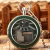 Przezroczysty szklany zegarek kieszonkowy w szkle Swan Lake Melody Muzyka Antique Wisiorek Timepiece Vintage Quartz Es Gift 211013
