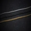 Fashion Classic Basic punkowy naszyjnik ze stali nierdzewnej dla mężczyzn Kobiety Łańcuchowe Chokers Vintage czarny złoty odcień stały metal 20215325898