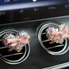Interior Decorations Diamond Car Air Outlet With Fragrance Decor Ornament Pendant Automobile Pink Bling Accessories For Girls Woman